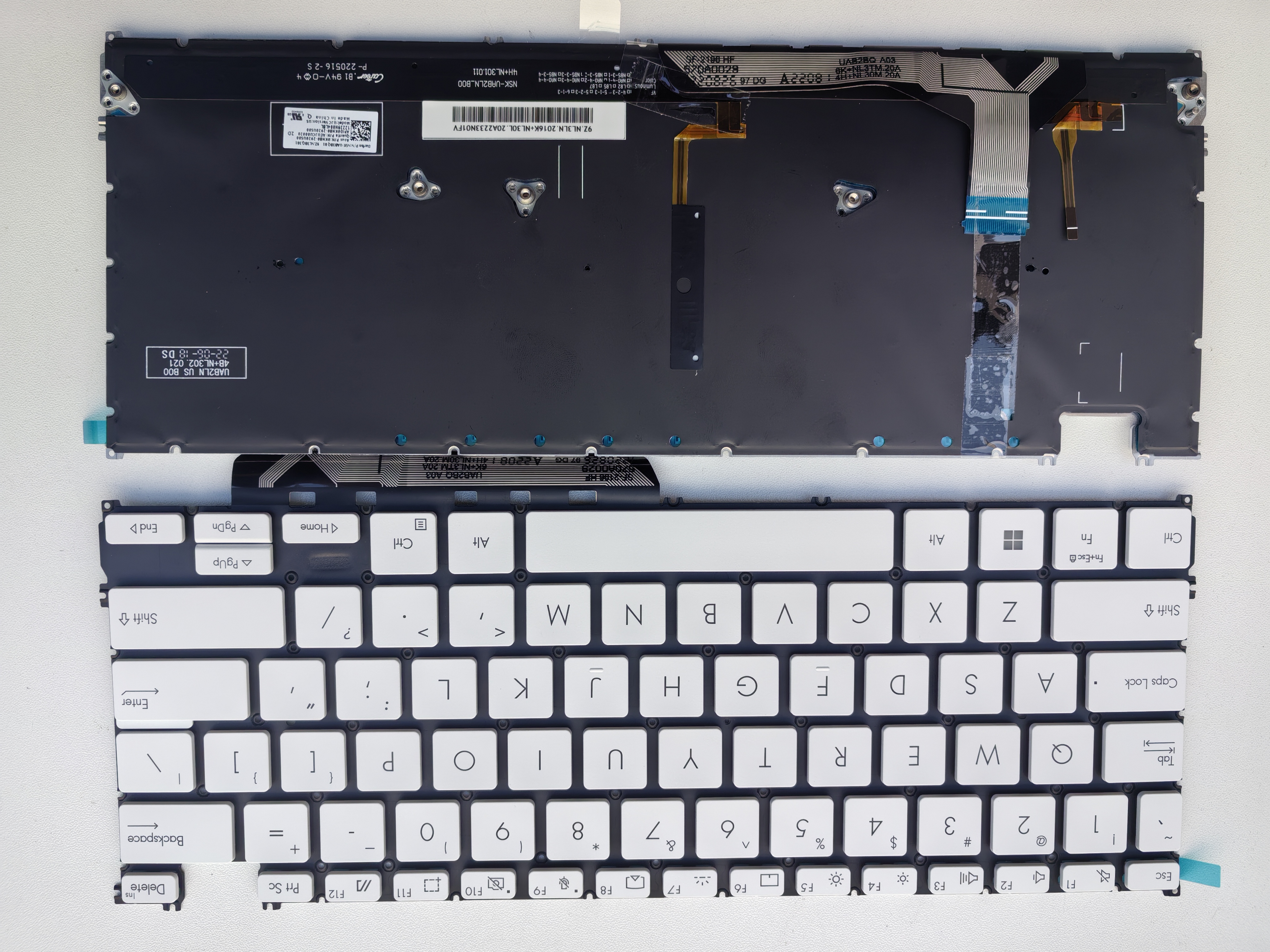 Picture of New Replacement Laptop Keyboard For ASUS UM5302/UX3402/UM3402/UP5302 WHITE Backlit US Layout